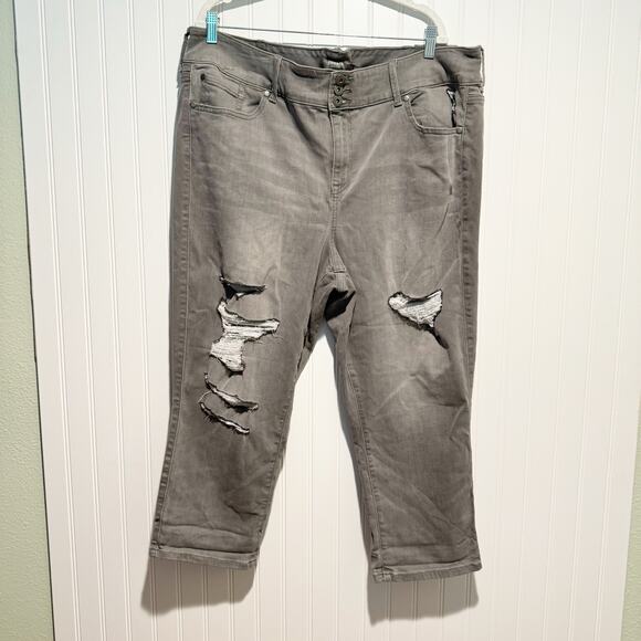 Torrid Super Soft Crop Jeggings Gray NEW Plus Size 24 - Picture 1 of 7